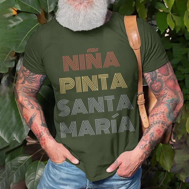 Niña Pinta Santa Maria History Christopher Columbus Day T-Shirt Gifts for Old Men