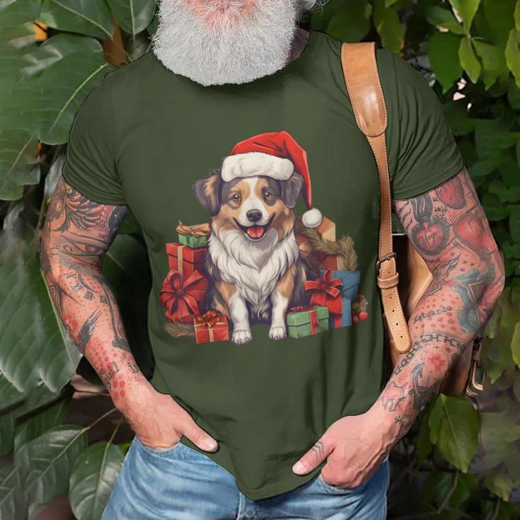Romanian Mioritic Shepherd Christmas Cute Dog Puppy T-Shirt Gifts for Old Men