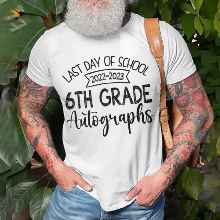 2023 Last Day Of School Autograph 6Th Grade Graduation Party Unisex T-Shirt Gifts for Old Men