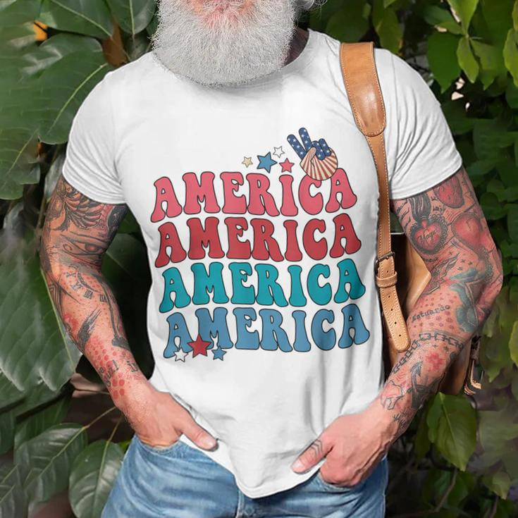 America Patriotic 4Th Fourth Of July Independence Day Unisex T-Shirt Gifts for Old Men