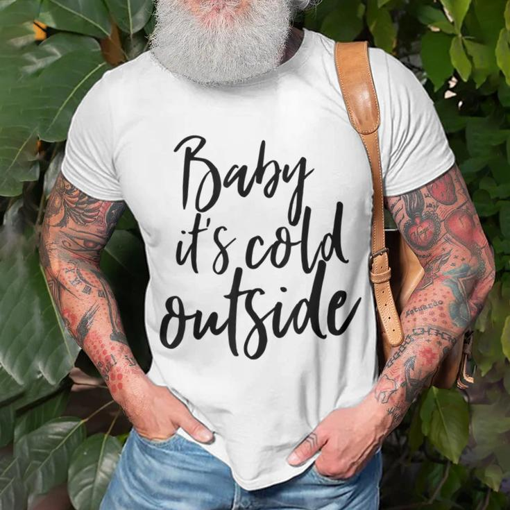 Baby It's Cold Outside Christmas Season Winter Vintage T-Shirt Gifts for Old Men