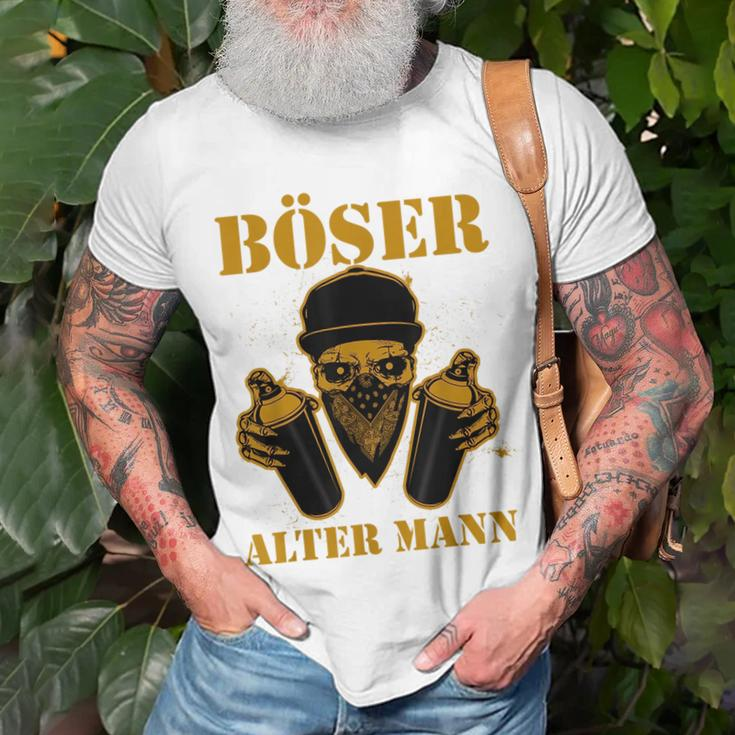 Bad Old Man Gangster Spray Cans Unisex T-Shirt Gifts for Old Men