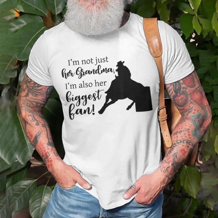 Barrel Racer Grandma Cowgirl Hat Design Horse Riding Racing Unisex T-Shirt Gifts for Old Men