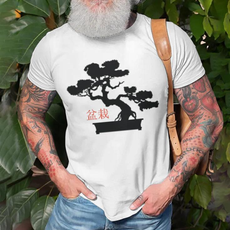 Bonsai Tree Japanese Minimalist Pocket Bonsai T-Shirt Gifts for Old Men