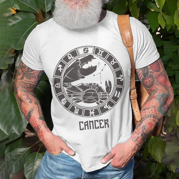 Cancer Zodiac Sign Symbol Stars June July Birthday Gift Unisex T-Shirt Gifts for Old Men