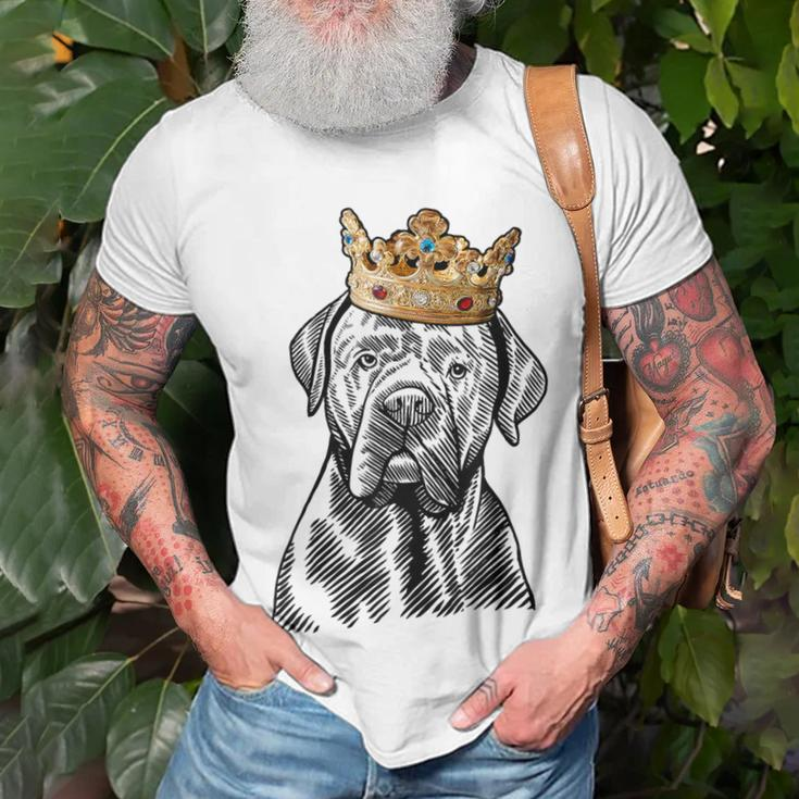 Cane Corso Dog Wearing Crown T-Shirt Gifts for Old Men
