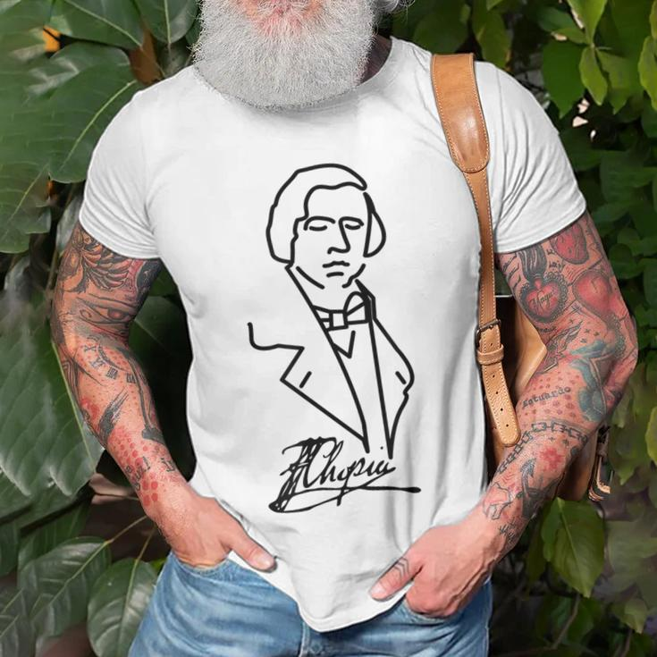 Classical Music Pianist Chopin Musician Composer T-Shirt Gifts for Old Men