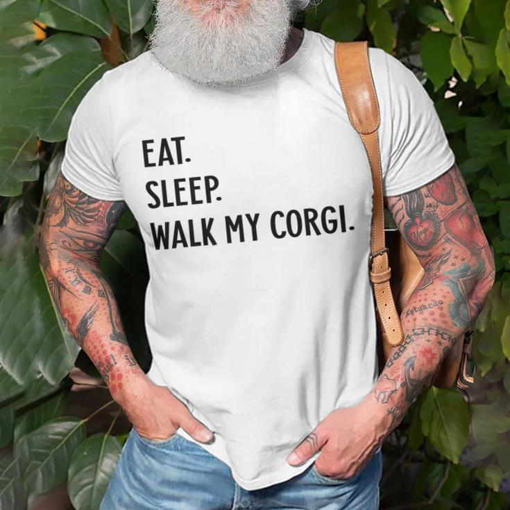 Dog Lover Eat Sleep Walk My Corgi Dog Unisex T-Shirt Gifts for Old Men