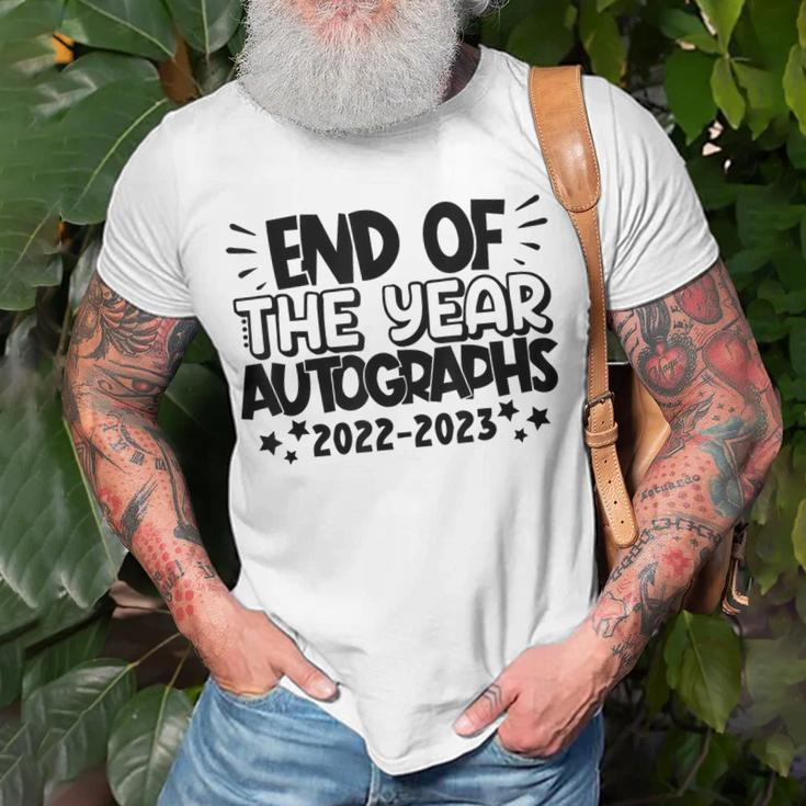 End Of The Year Autographs 2022-2023 Last Day Of School Unisex T-Shirt Gifts for Old Men