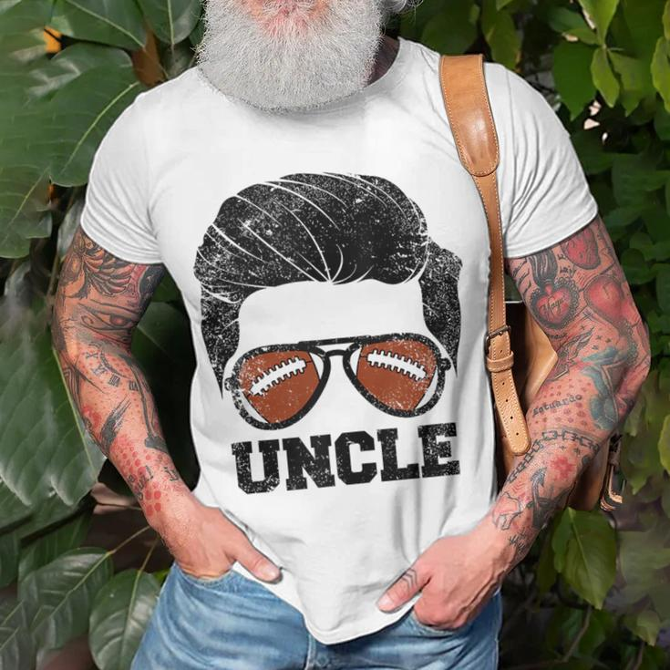 Football Uncle Funny Hair Glasses Football Uncle Unisex T-Shirt Gifts for Old Men