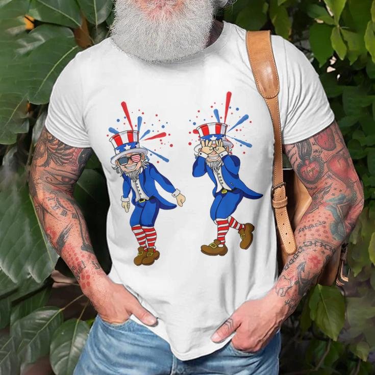 Funny Uncle Sam Griddy Dance 4Th Of July Independence Day Unisex T-Shirt Gifts for Old Men