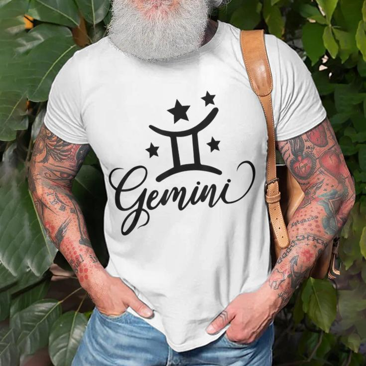 Gemini Born In May June Birthday Funny Gift Gemini Zodiac Unisex T-Shirt Gifts for Old Men