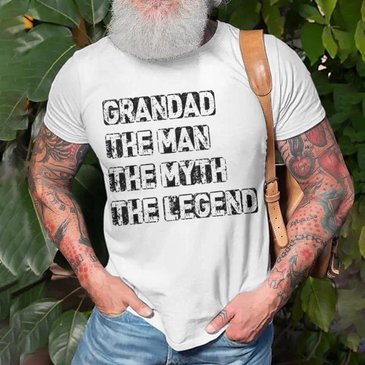 Grandad Man The Myth Legend Fathers Day Unisex T-Shirt Gifts for Old Men