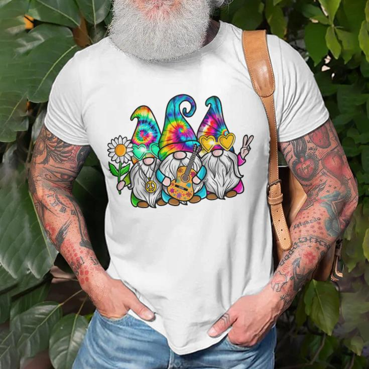 Hippie Gnomes Tie Dye Peace Love Peace Sign 60S 70S Hippie Unisex T-Shirt Gifts for Old Men