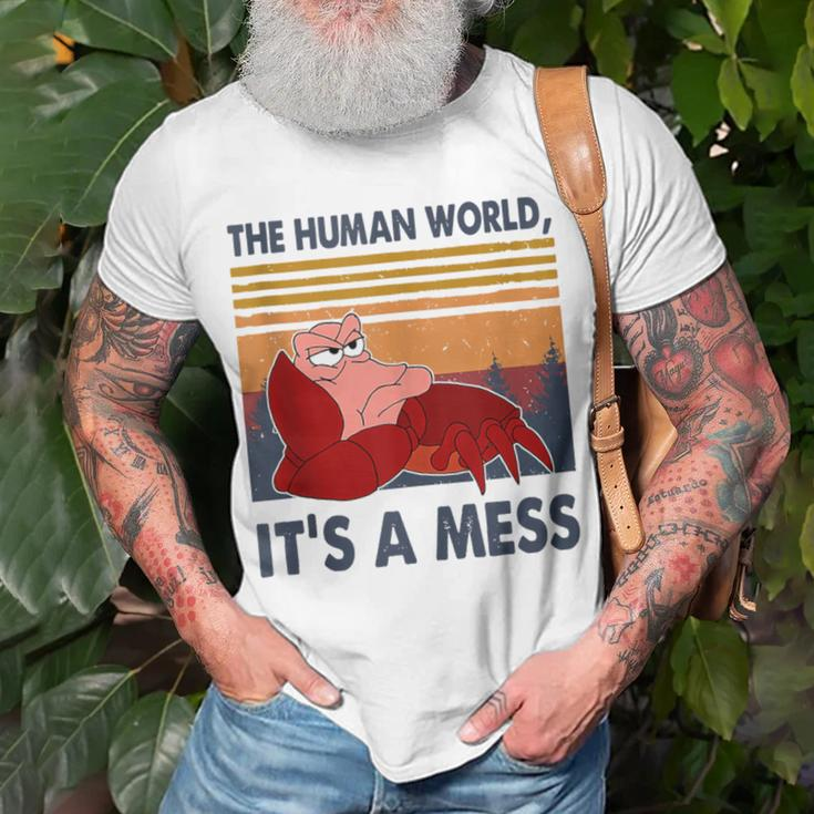 Human World Is A Mess Crab The Human Worlds Crab It's A Mess T-Shirt Gifts for Old Men