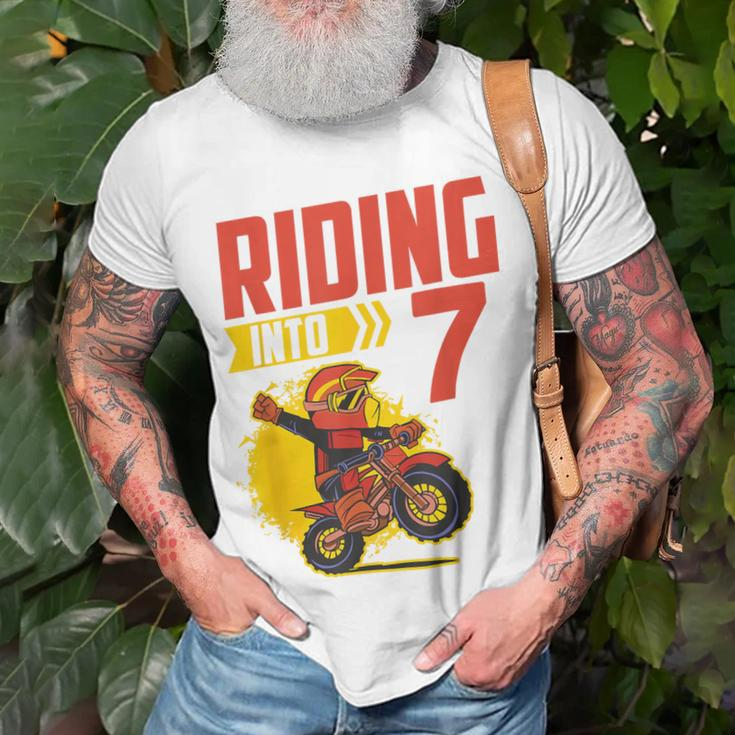 I'm 7 Riding Into 7Th Birthday Motocross 7Th Birthday T-Shirt Gifts for Old Men