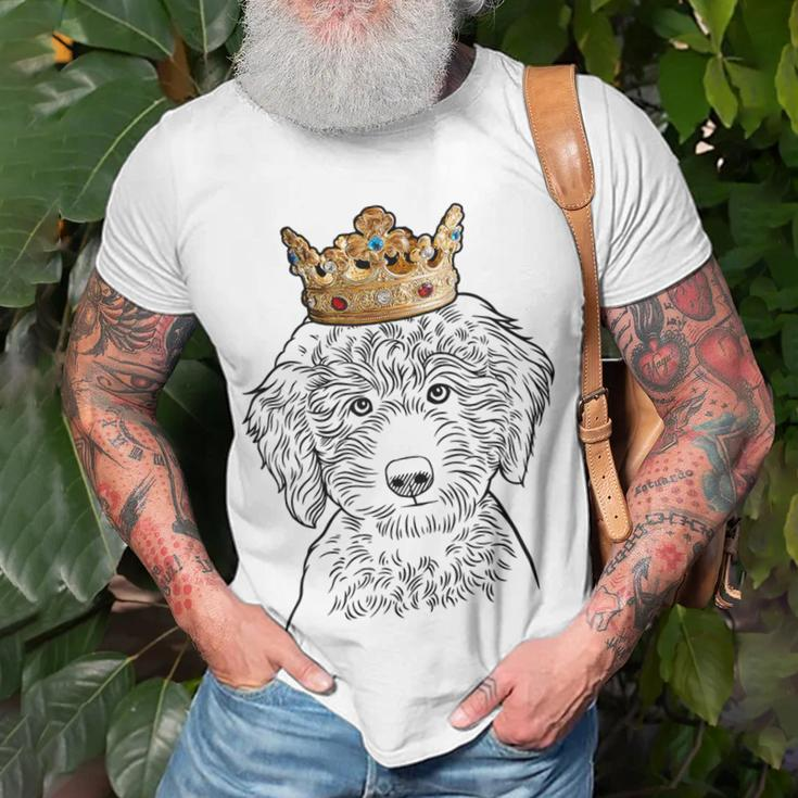 Labradoodle Dog Wearing Crown T-Shirt Gifts for Old Men