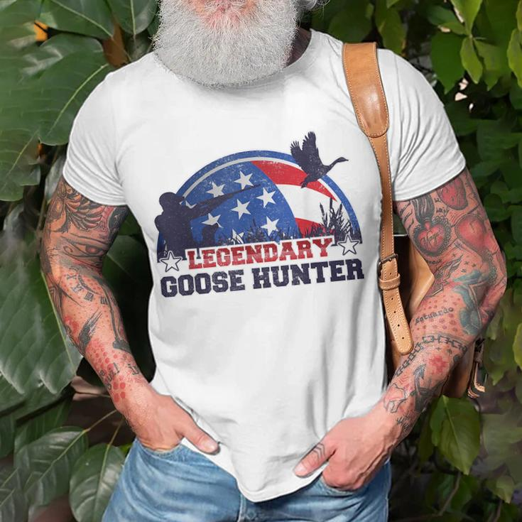 Legendary Goose Hunter American Flag Hunting Unisex T-Shirt Gifts for Old Men