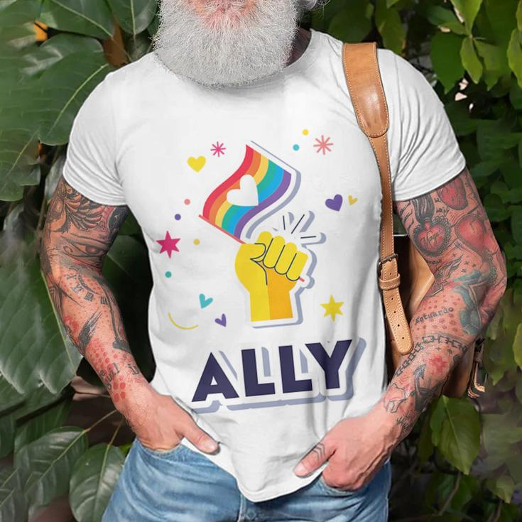 Lgbtq Ally Proud Ally Gay Pride Unisex T-Shirt Gifts for Old Men