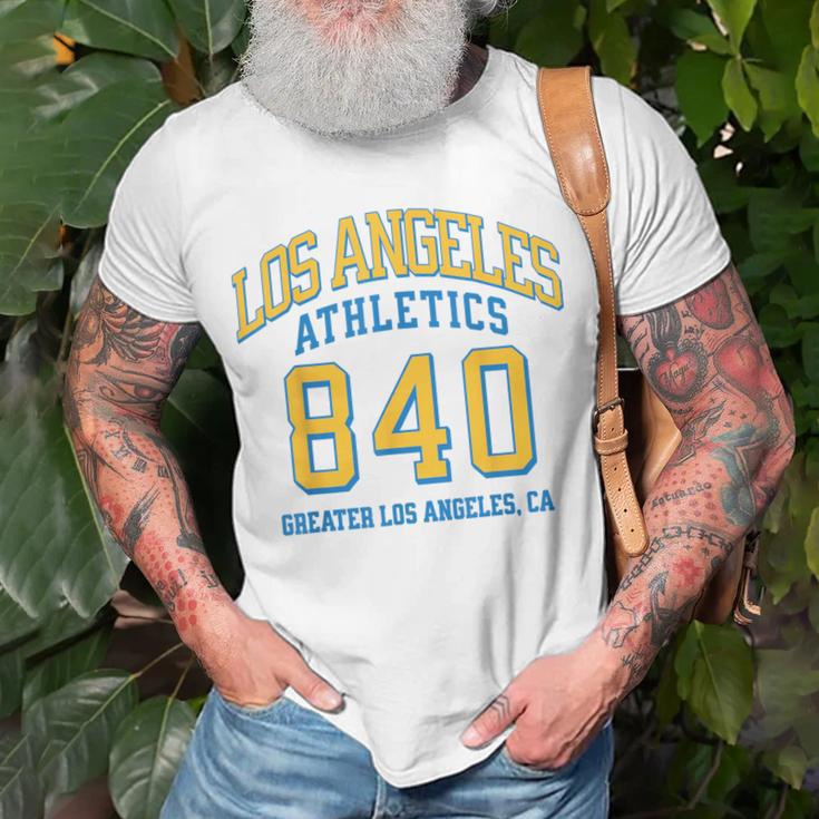 Los Angeles Athletics 840 Area Code Los Angeles California T-Shirt | Mazezy