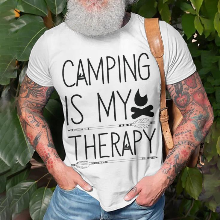 Outdoor Camper Therapy Glamping Glamper Camping Girl Gift Unisex T-Shirt Gifts for Old Men