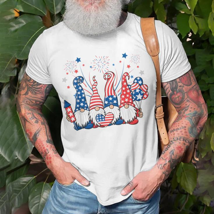 Patriotic Gnomes Fireworks Usa Independence Day 4Th Of July Unisex T-Shirt Gifts for Old Men