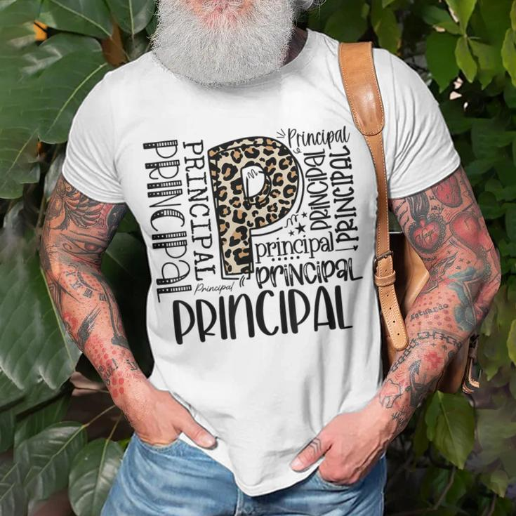 Principal Typography Principal First Day Of Back To School Unisex T-Shirt Gifts for Old Men