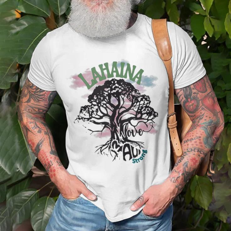 Retro Lahaina Strong Love Maui Support Hawaii Trees T-Shirt Gifts for Old Men