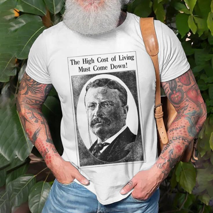 Retro Teddy Roosevelt Campaign Anti-Inflation Rough Rider Unisex T-Shirt Gifts for Old Men