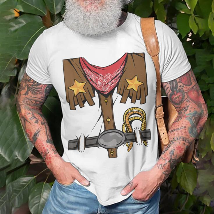Rodeo Outfit Wild Western Cowboy Cowgirl Halloween Costume Unisex T-Shirt Gifts for Old Men