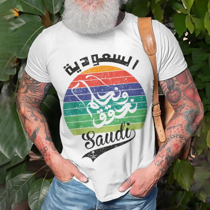 Saudi Arabia National Day Ksa Retro Vintage T-Shirt Gifts for Old Men