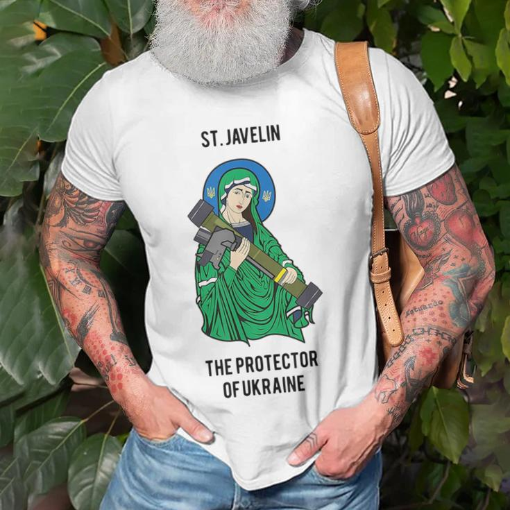 St Javelin Nla The Protector Of Ukraine I Stand For Ukraine Ukraine Funny Gifts Unisex T-Shirt Gifts for Old Men