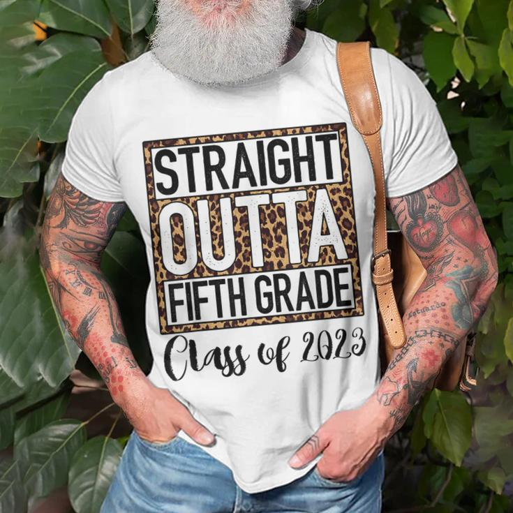 Straight Outta Fifth Grade Graduation 2023 Class 5Th Grade Unisex T-Shirt Gifts for Old Men