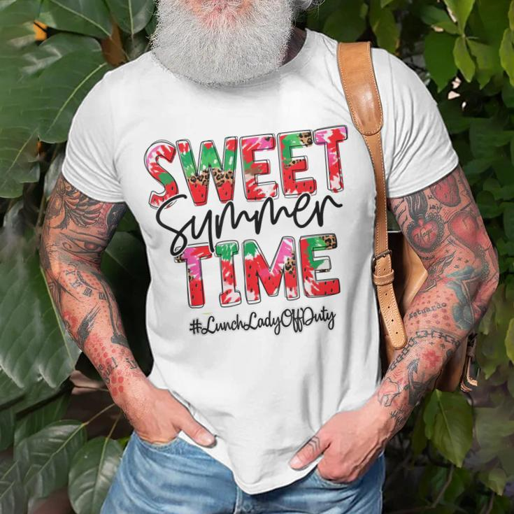 Sweet Summer Time Last Day Of School Lunch Lady Off Duty Unisex T-Shirt Gifts for Old Men