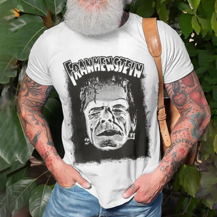 Vintage Horror Movie Monster Halloween Frankenstein Monster Halloween T-Shirt Gifts for Old Men