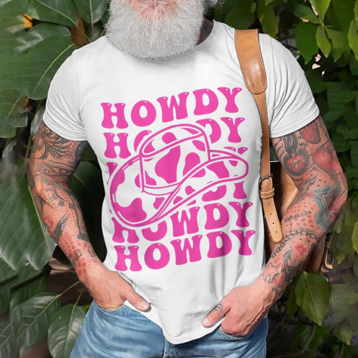 Vintage White Howdy Rodeo Country Western Cowgirl Southern Unisex T-Shirt Gifts for Old Men