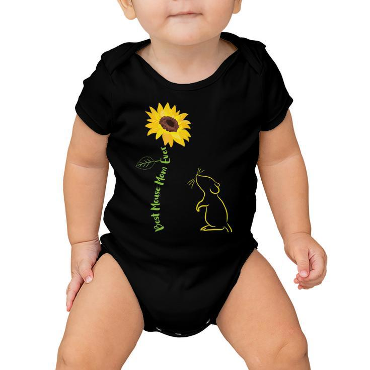 Best Mouse Mom Ever Sunflower Mouse Mama Mouse Mouse Gift For Womens Gift For Women Baby Onesie