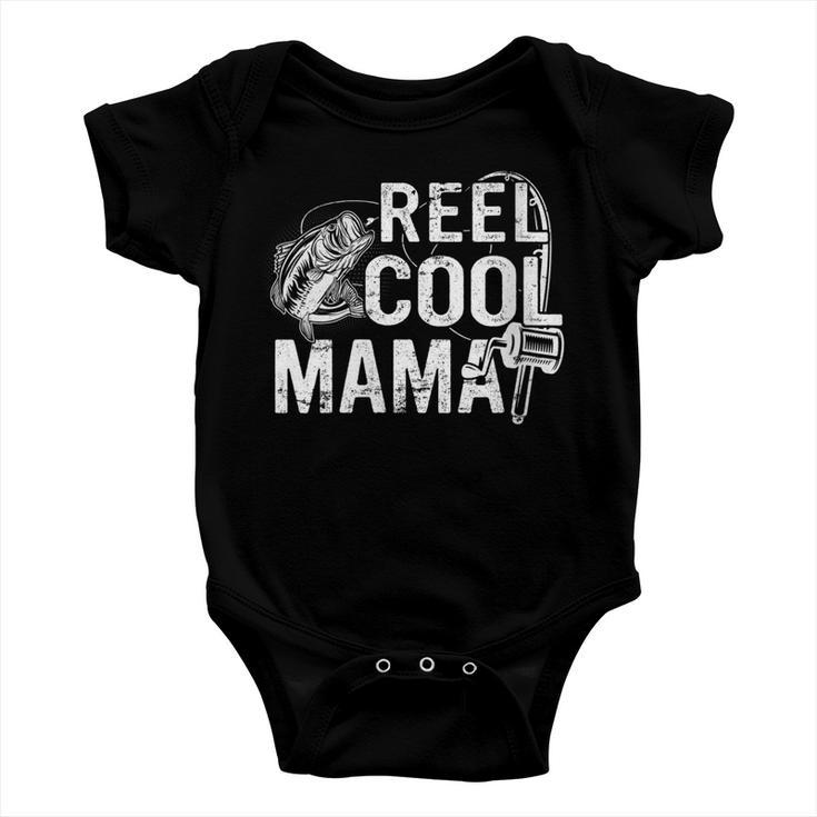 Distressed Reel Cool Mama Fishing Mothers Day Gift For Womens Gift For Women Baby Onesie