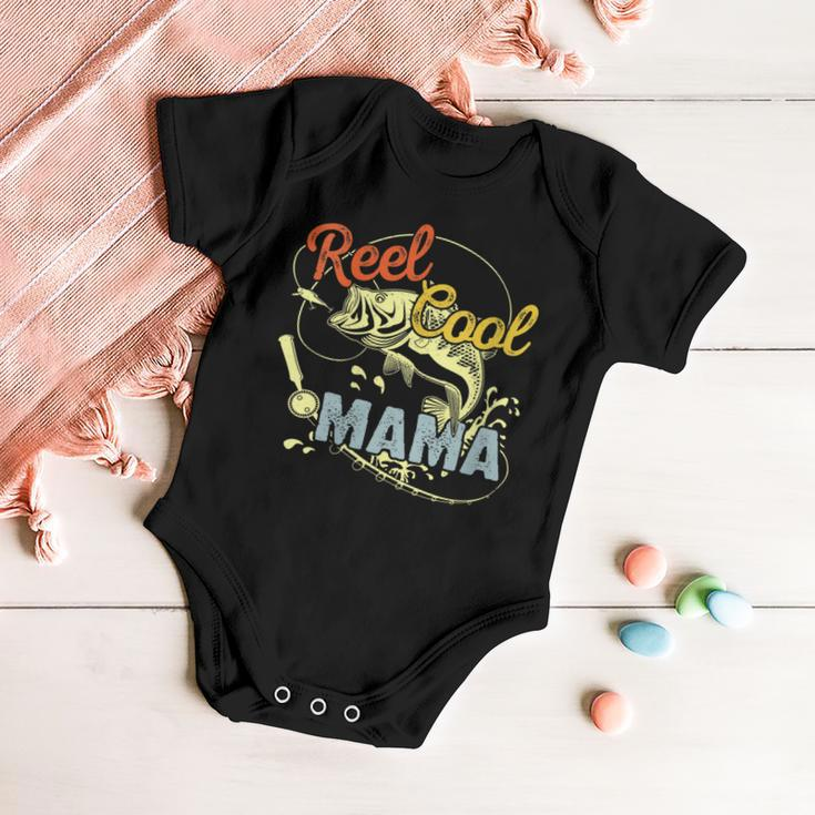 Mothers Day Funny Retro Reel Cool Mama Fishing Lover Gift For Womens Gift For Women Baby Onesie