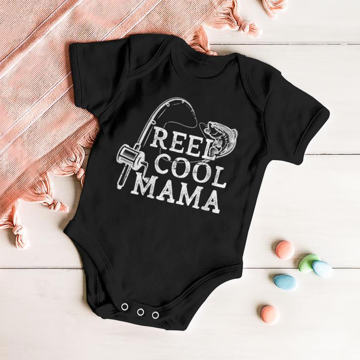 Retro Reel Cool Mama Fishing Fisher Mothers Day Gift For Womens Gift For Women Baby Onesie
