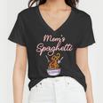 Funny Moms Spaghetti And Meatballs Meme Mothers Day Food Gift For Women Women V-Neck T-Shirt