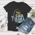 Reel Cool Mama Fishing Fisherman Funny Retro Gift For Women Women V-Neck T-Shirt