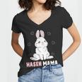 Cute Bunny Easter Rabbit Mum Rabbit Mum Gift For Women Women V-Neck T-Shirt