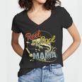 Mothers Day Funny Retro Reel Cool Mama Fishing Lover Gift For Womens Gift For Women Women V-Neck T-Shirt