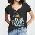 Reel Cool Mama Fishing Fisherman Funny Retro Gift For Women Women V-Neck T-Shirt