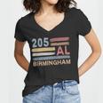 Retro Birmingham Area Code 205 Residents State Alabama Women V-Neck T-Shirt