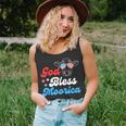 4Th Of July Cow With American Flag Glasses God Bless Moorica Unisex Tank Top