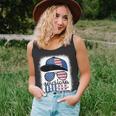 American Dude 4Th Of July Usa Flag Glasses American Family Unisex Tank Top