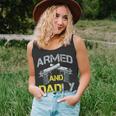 Armed And Dadly Funny Armed Dad Pun Deadly Fathers Day Unisex Tank Top