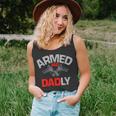 Armed And Dadly Funny Deadly Father Gift For Fathers D Unisex Tank Top